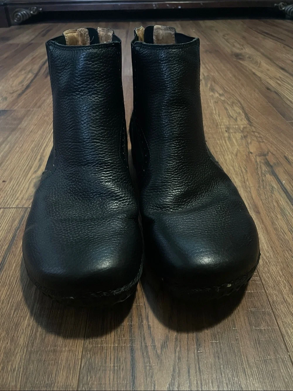Alegria Men's Jony Black Leather Slip-On Chukka Ergonomic Comfort Boots Sz 47/14